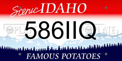 586IIQ Idaho License Plate