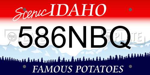 586NBQ Idaho License Plate