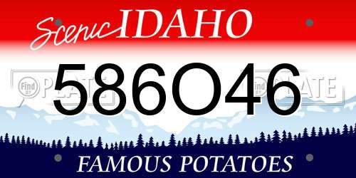 586O46 Idaho License Plate