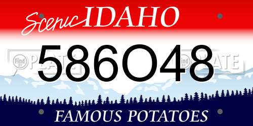 586O48 Idaho License Plate