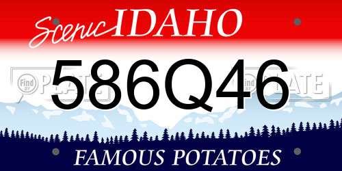 586Q46 Idaho License Plate