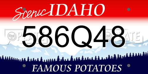 586Q48 Idaho License Plate