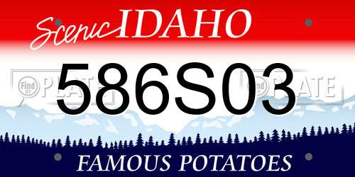 586S03 Idaho License Plate