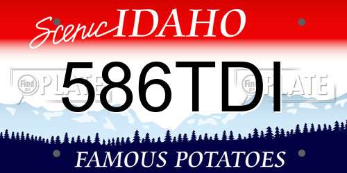 586TDI Idaho License Plate