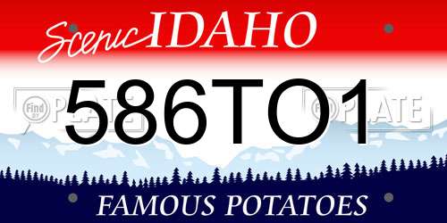 586TO1 Idaho License Plate