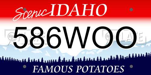 586WOO Idaho License Plate