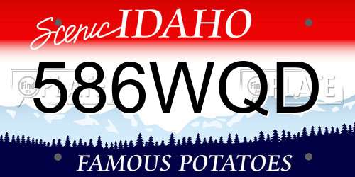 586WQD Idaho License Plate
