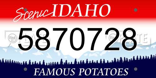 5870728 Idaho License Plate