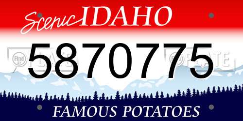 5870775 Idaho License Plate