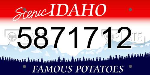 5871712 Idaho License Plate