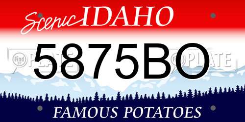 5875BO Idaho License Plate