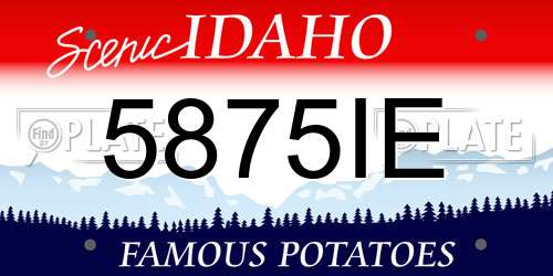 5875IE Idaho License Plate