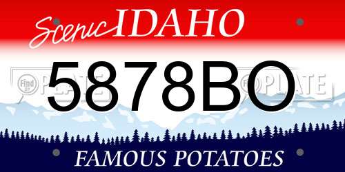 5878BO Idaho License Plate