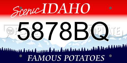 5878BQ Idaho License Plate