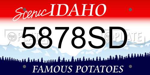 5878SD Idaho License Plate