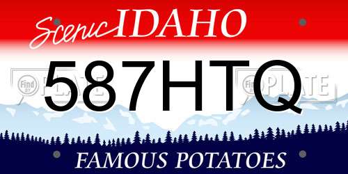 587HTQ Idaho License Plate