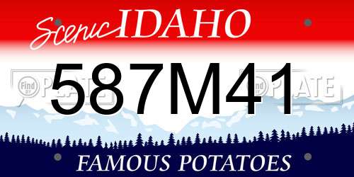 587M41 Idaho License Plate