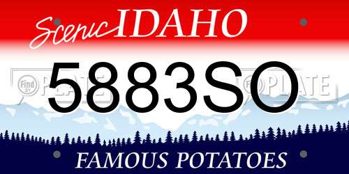 5883SO Idaho License Plate