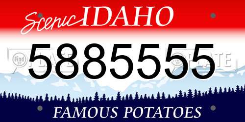 5885555 Idaho License Plate