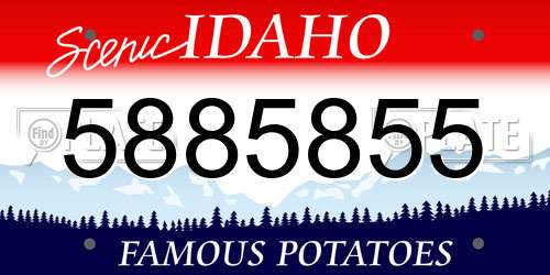 5885855 Idaho License Plate