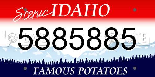 5885885 Idaho License Plate