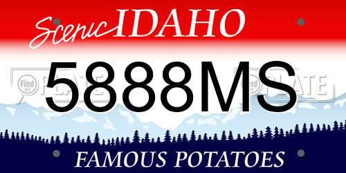 5888MS Idaho License Plate