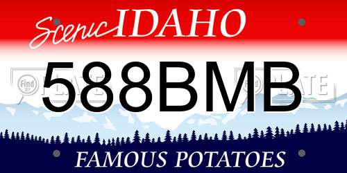 588BMB Idaho License Plate