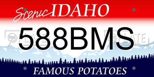 588BMS Idaho License Plate