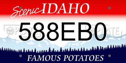 588EB0 Idaho License Plate