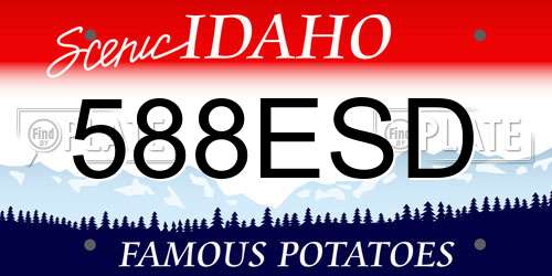 588ESD Idaho License Plate