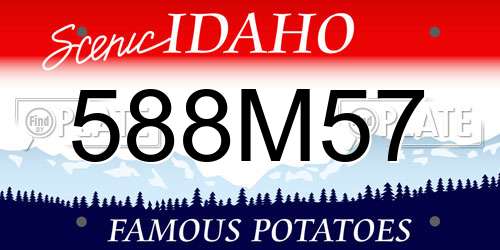 588M57 Idaho License Plate