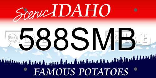 588SMB Idaho License Plate