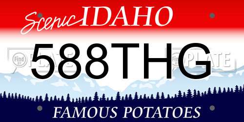 588THG Idaho License Plate