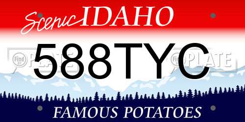 588TYC Idaho License Plate