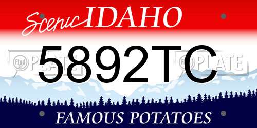 5892TC Idaho License Plate