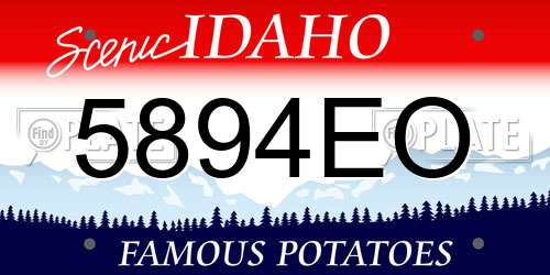 5894EO Idaho License Plate