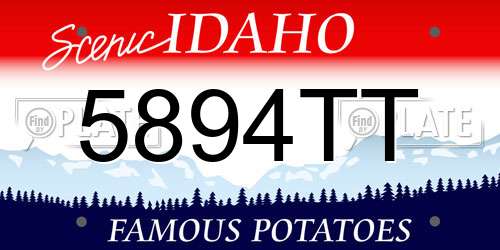 5894TT Idaho License Plate