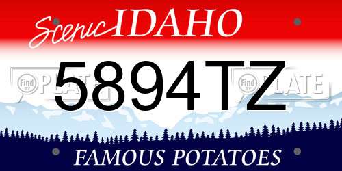 5894TZ Idaho License Plate