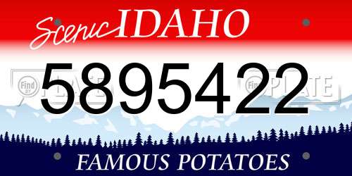 5895422 Idaho License Plate