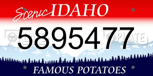 5895477 Idaho License Plate