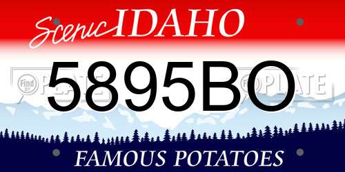 5895BO Idaho License Plate