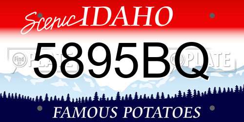 5895BQ Idaho License Plate