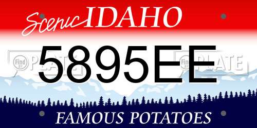 5895EE Idaho License Plate