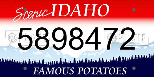 5898472 Idaho License Plate