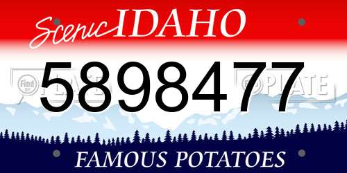 5898477 Idaho License Plate
