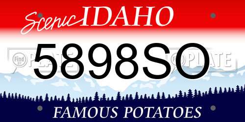 5898SO Idaho License Plate