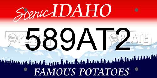 589AT2 Idaho License Plate