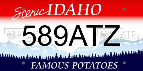 589ATZ Idaho License Plate