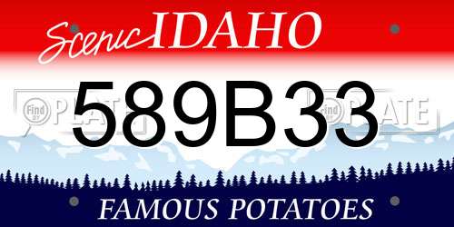 589B33 Idaho License Plate