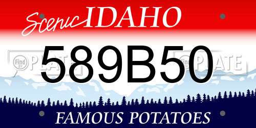589B50 Idaho License Plate